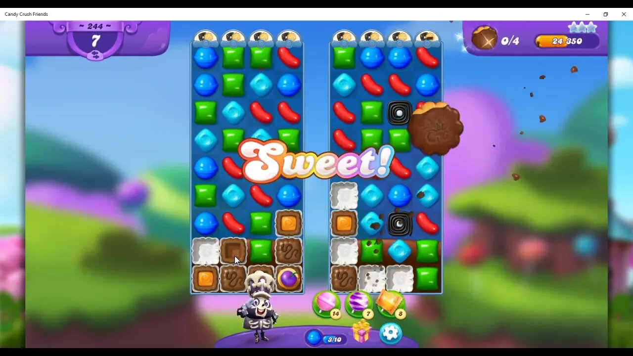 FRIENDS Level 244 Audio Talkthrough, Candy Crush Friends Saga, 26 Moves 0 Boosters