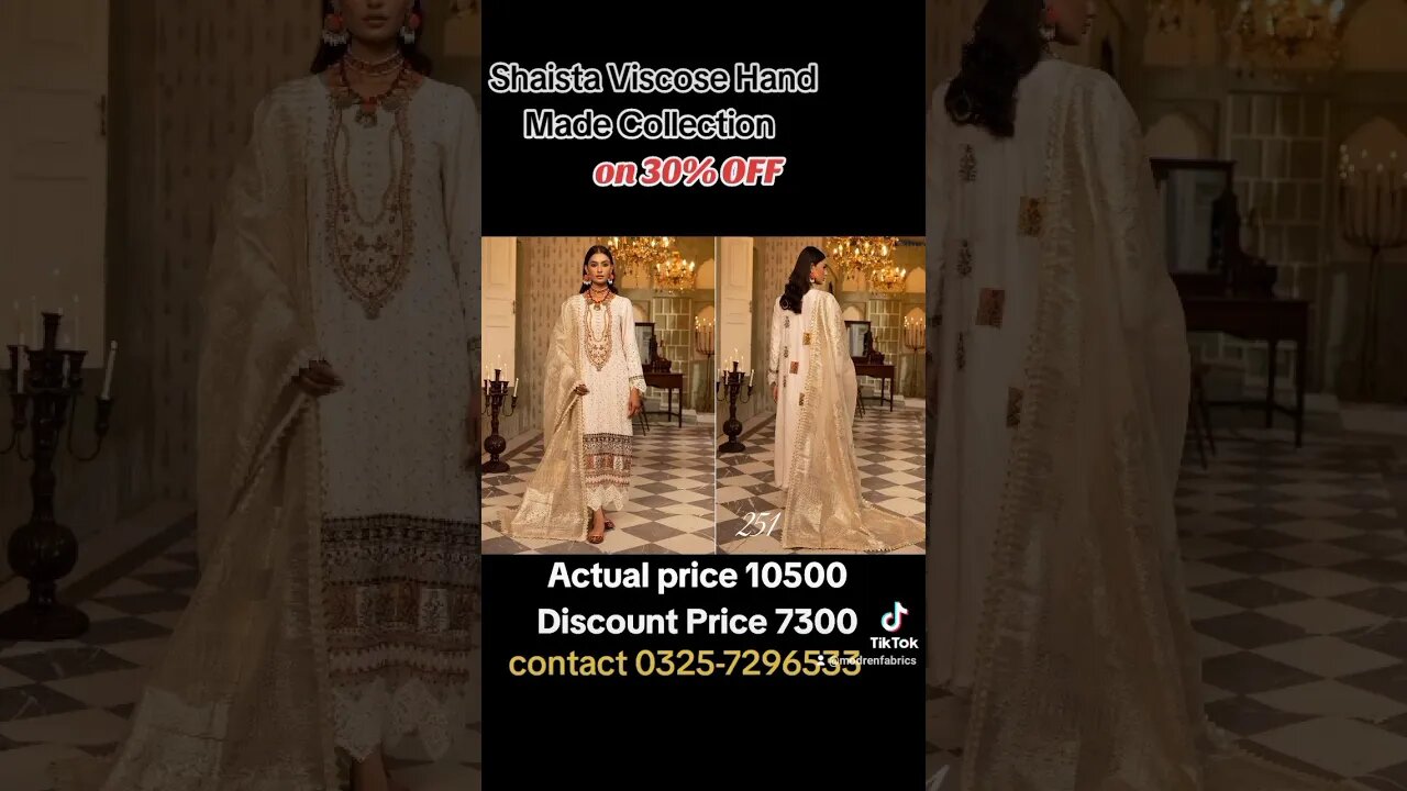 SHAISTA Exclusive Hand made Collection are Available now in 30% Off order Now 0325-7296533 #handmade