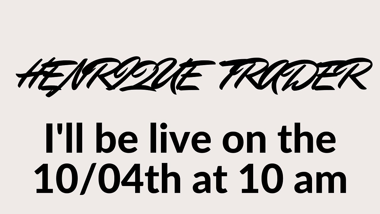 live I'll be live on the 10/04th at 10 am