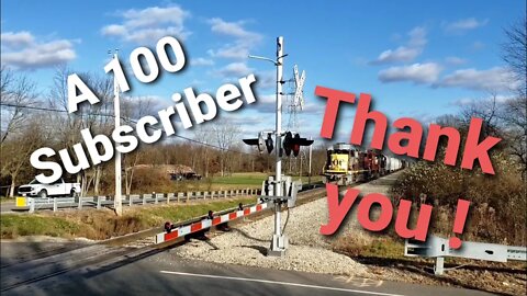 Railfanning the Ohio central, 100 subscriber thank you video.