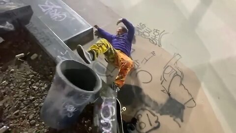 Skatepark trash can fail