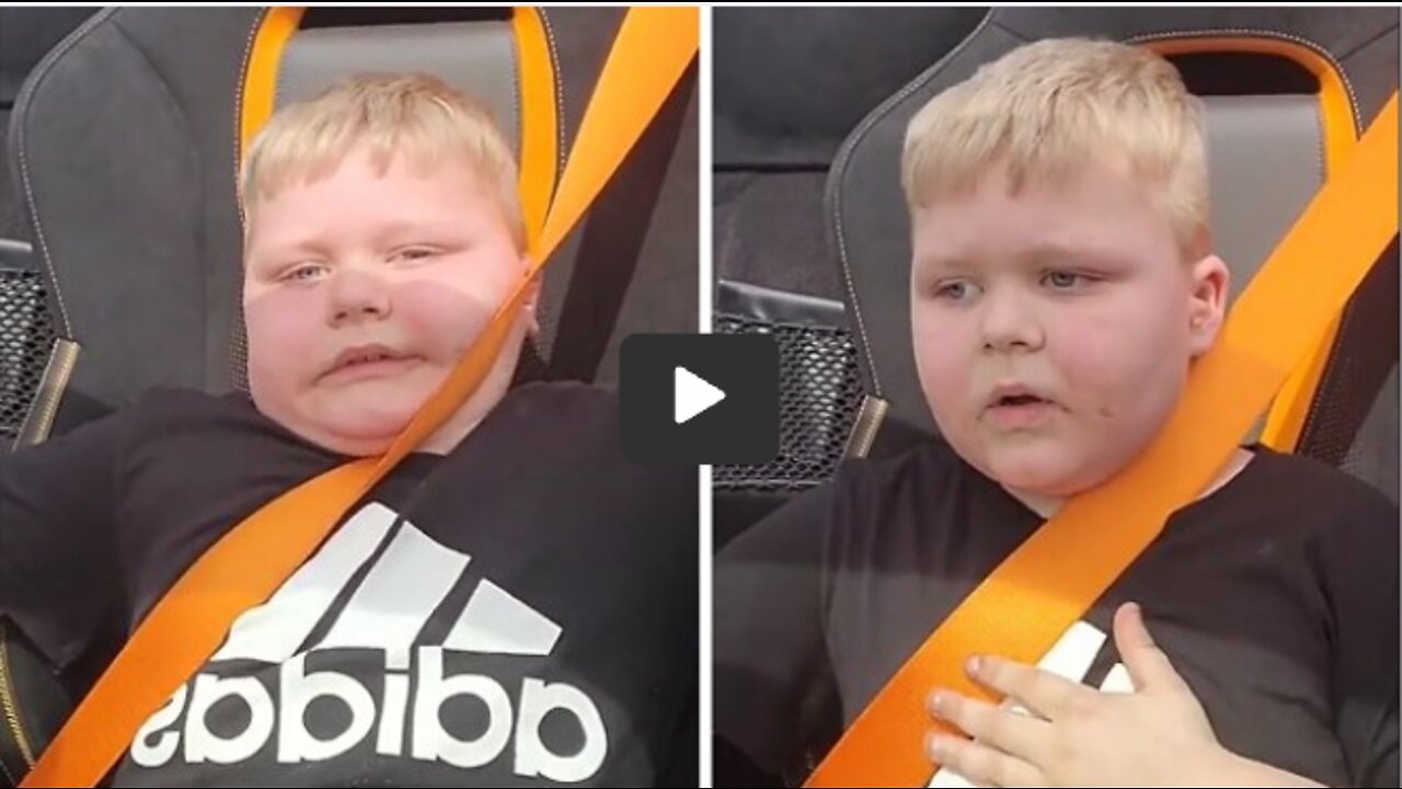 Kid Both Scared and Thrilled After Speedy Car Experience