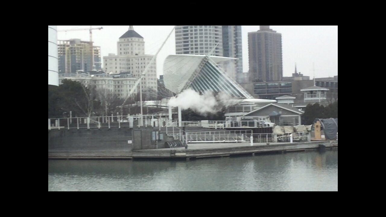 Tough Winter Fishing at Milwaukee Harbor by Discovery World without any Catch