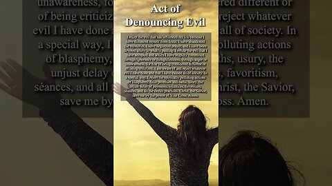 Act of Denouncing Evil by Fr Gabriele Amorth #shorts