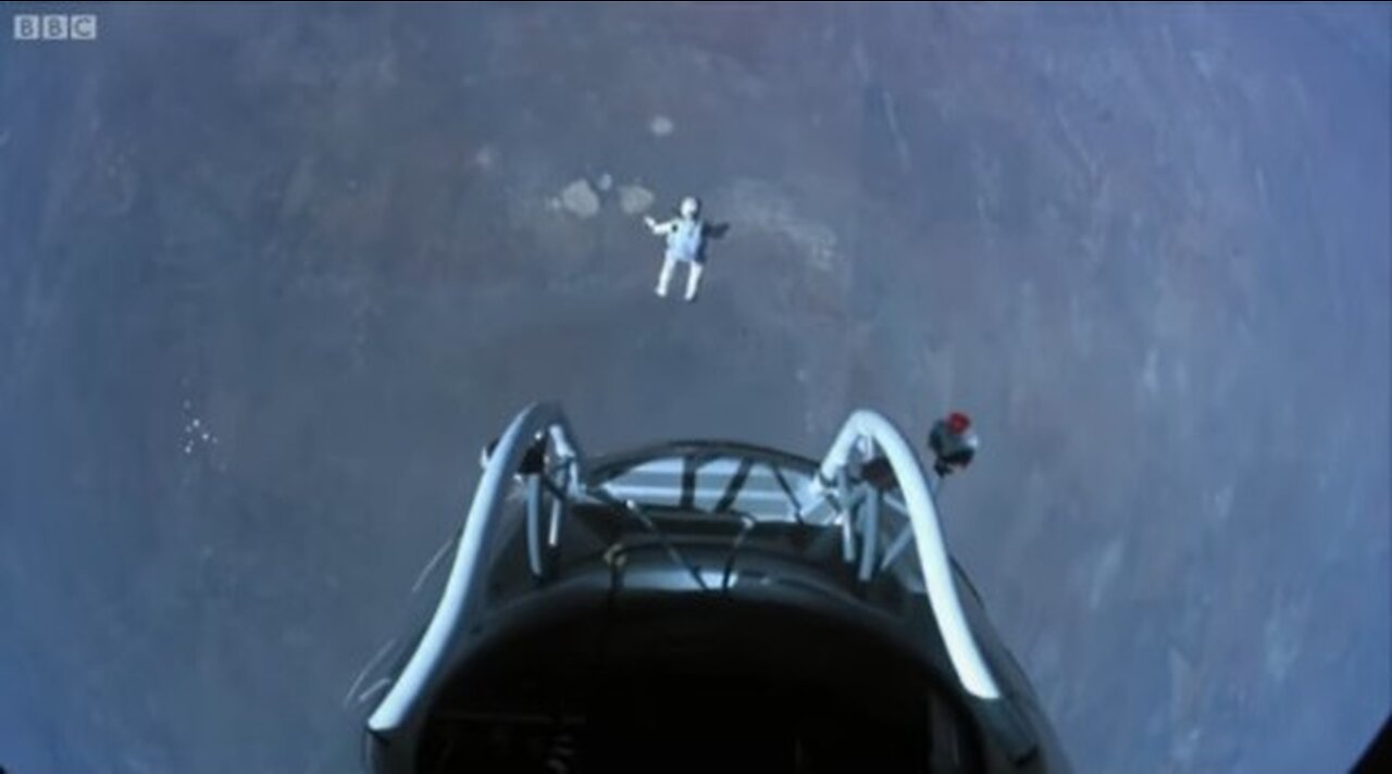 Jumping From Space _ Red Bull Space Dive _BBC