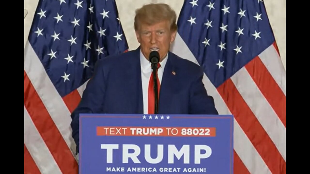 Trump Delivers Speech After Returning Home From Court 04/04/23 FULL