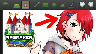 Turning RPG Maker MV Logo to Anime Waifu | Izeunne Colors MV-Chan