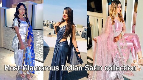 Most Glamorous Indian satin dresses collection 🔥🥰❣️| #3