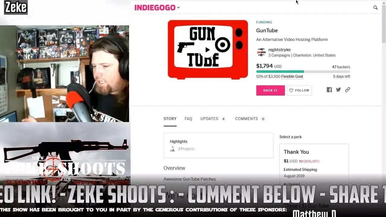 Guntube’s Indiegogo Campaign