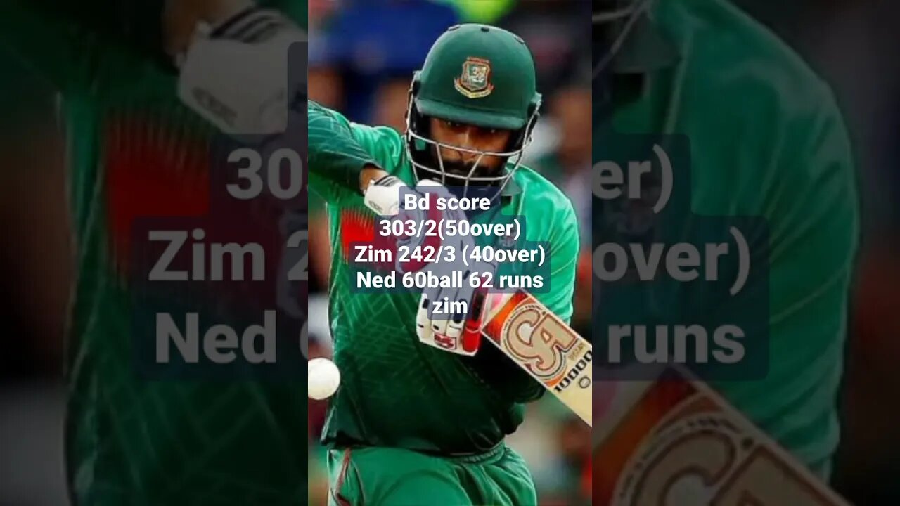 bd vs zim 1st odi 2022 score update