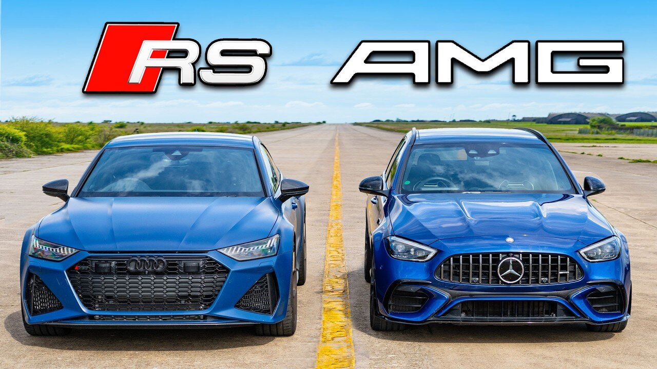 New AMG C63 v Audi RS7 Performance: DRAG RACE