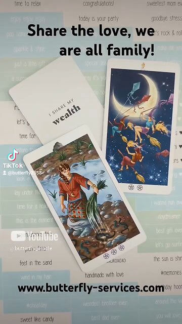 Share the love with family and friends! Butterfly Daily Insightful Tarot