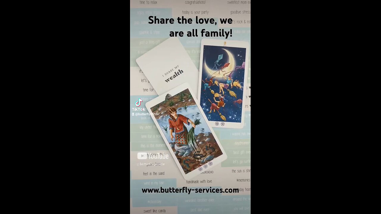 Share the love with family and friends! Butterfly Daily Insightful Tarot