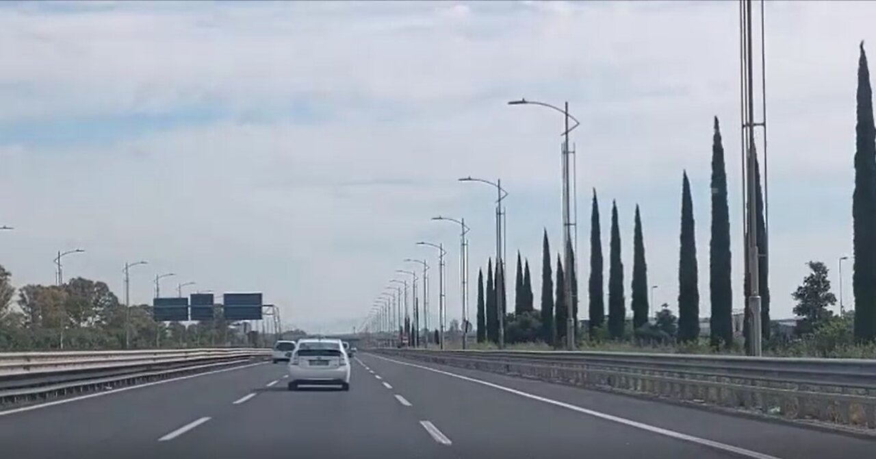 Driving from Rome, Italy to Anzio, a Beach Town of Italy