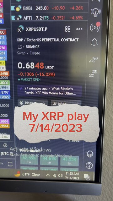 July 14, 2023 - My #XRP play