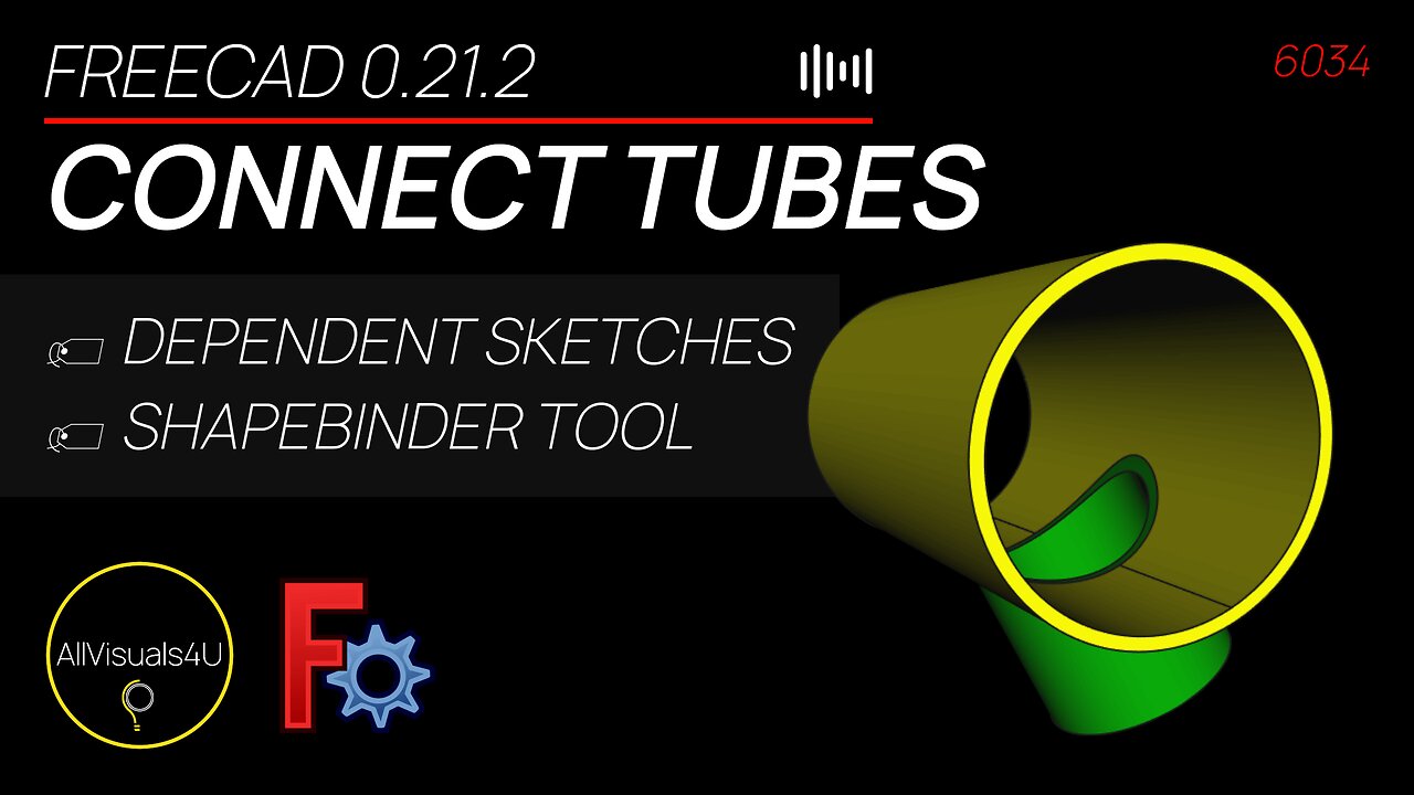 😮 EASY - FreeCAD ShapeBinder Tutorial - FreeCAD Tube - FreeCAD Pipe