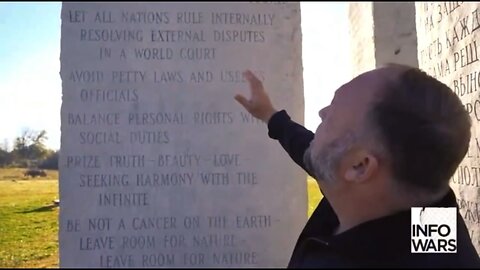 Alex Jones goes over the Georgia Guidestones