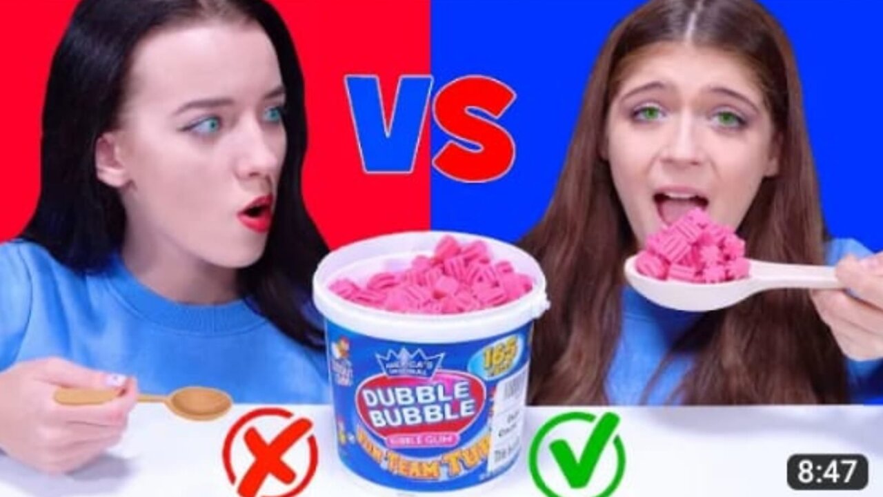 ASMR Big VS Small Spoon Food challenge by LILIBu