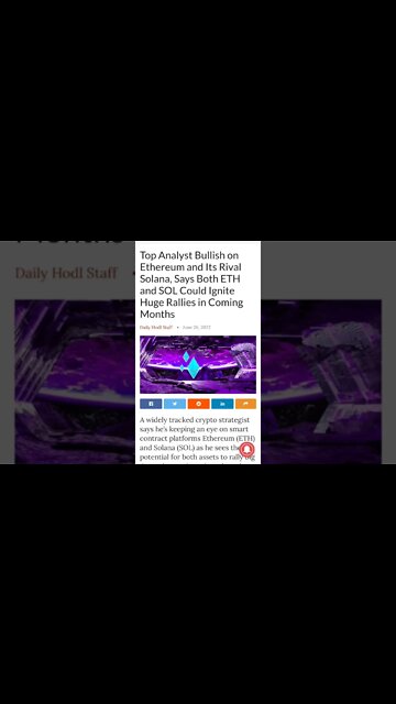 Top Analyst Bullish on Ethereum and Solana, in Coming Months #cryptomash #ytshorts #cryptonews