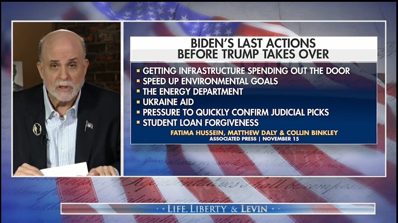 Biden Is Trying To Screw Trump's Incoming Administration: Levin