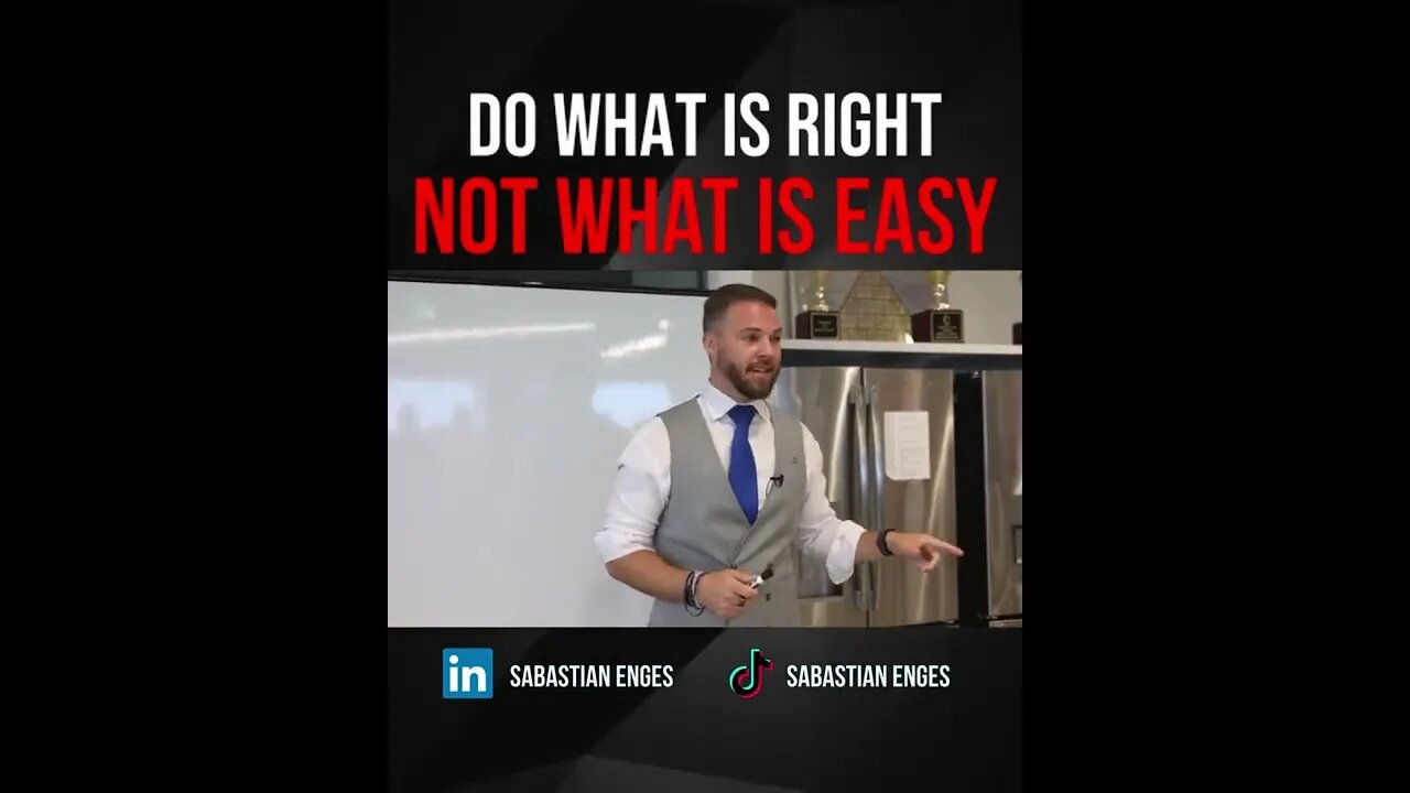 Do what is right.... #shorts #viral #entrepreneur #sabastianenges #motivation #follow #goals #story