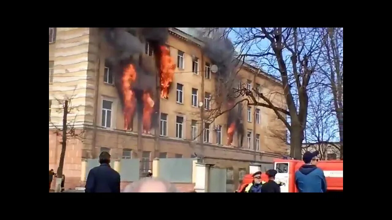 The Russian 'Central Research Institute of the Aerospace Defense Forces' in Tver, burning!