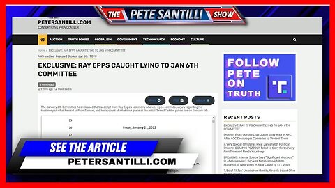 EXCLUSIVE: RAY EPPS CAUGHT LYING TO J6 COMMITTEE