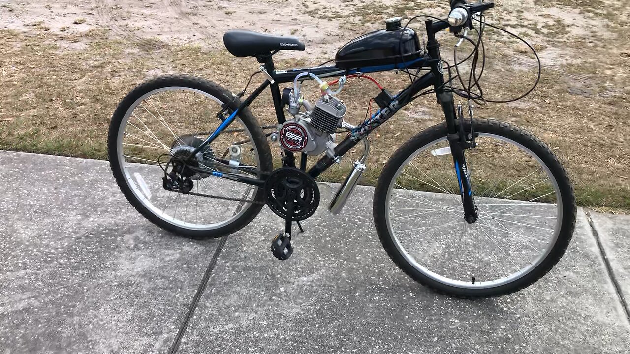 My first motorized bike build running walk around.