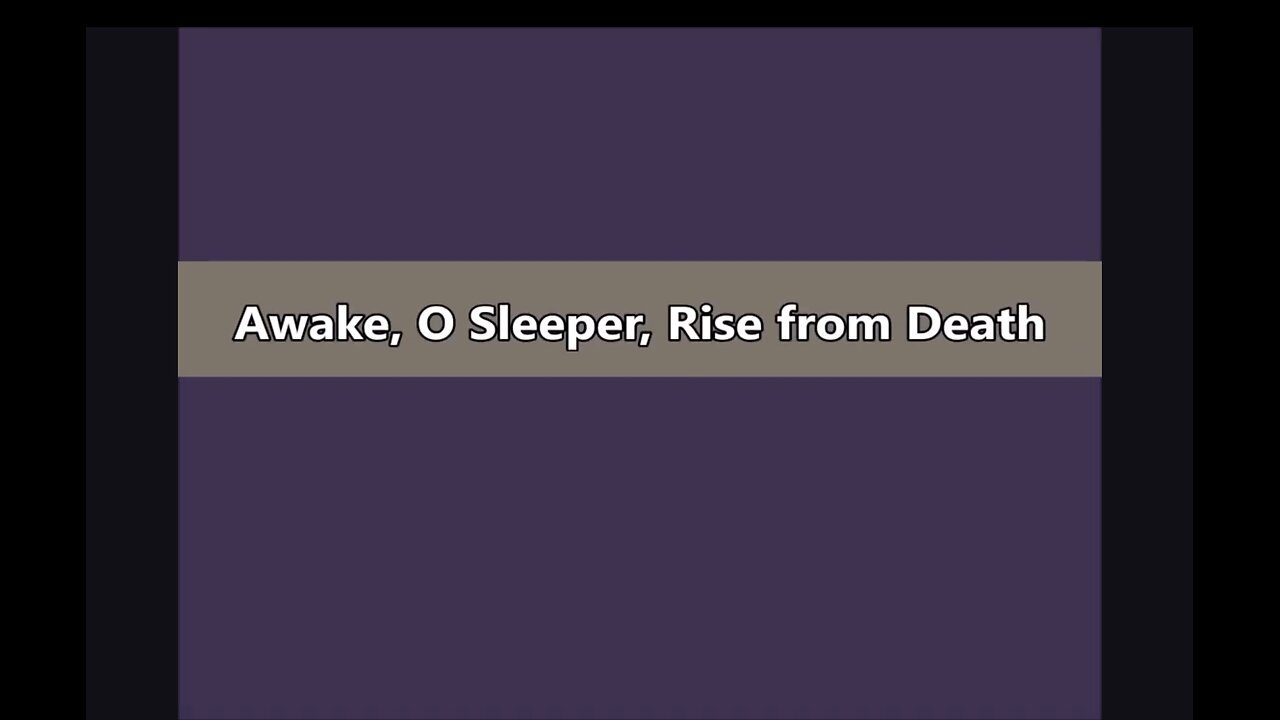 Awake, O Sleeper