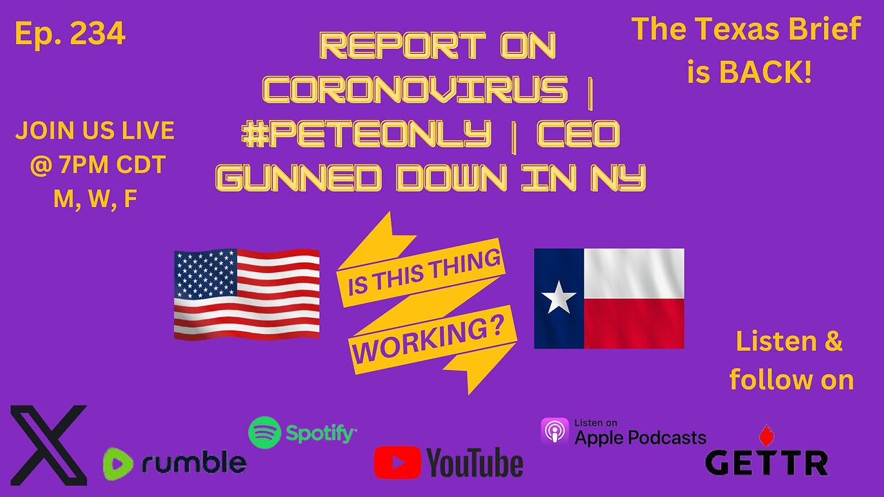 Ep. 234 Report on Coronavirus | #peteonly | CEO gunned down in NY