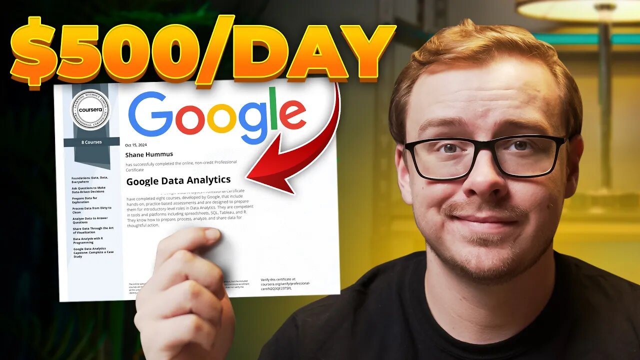 Make $500/day with Google Data Analytics Certificate