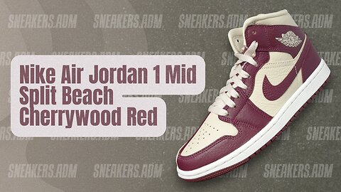 Nike Air Jordan 1 Mid Split Beach Cherrywood Red (W) - DR0501-200 - @SneakersADM