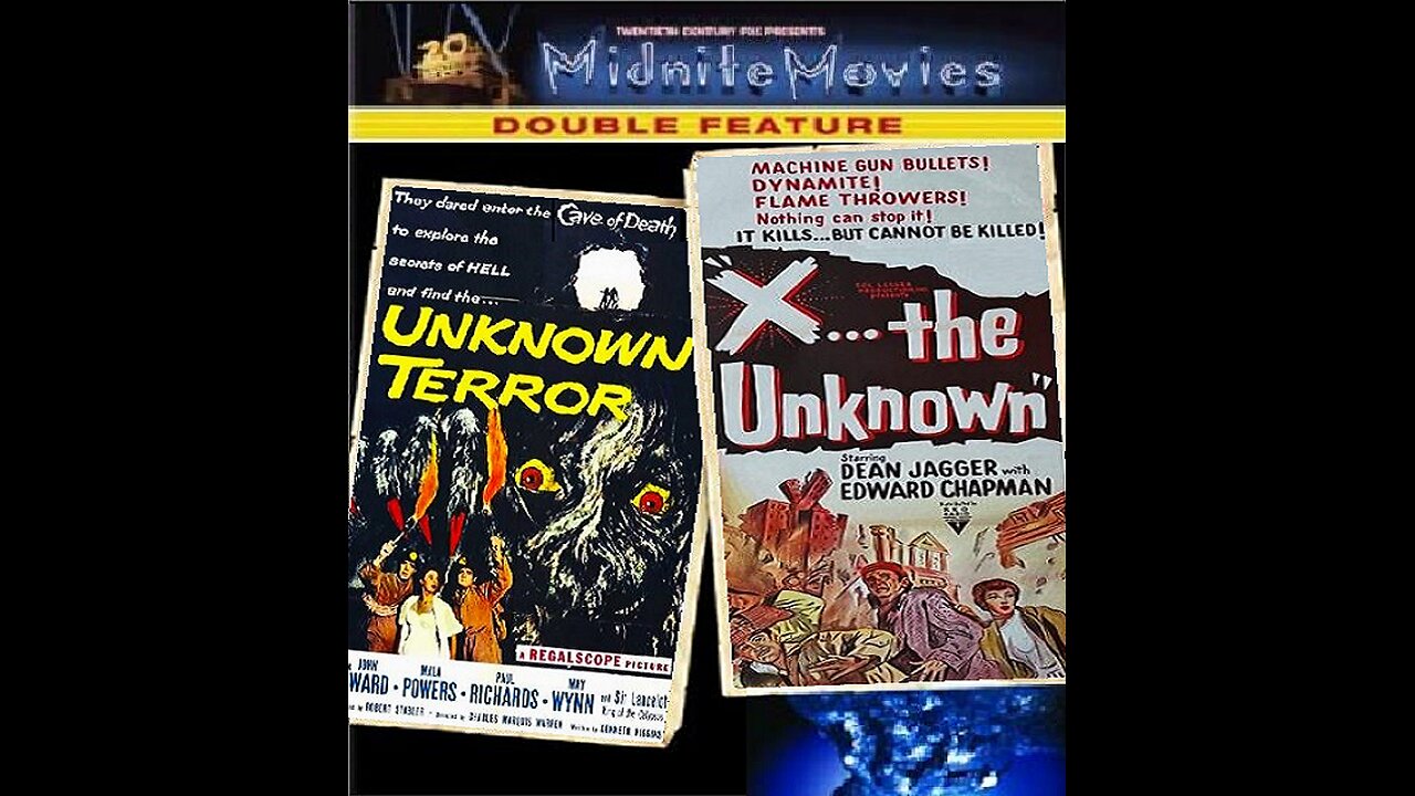 THE UNKNOWN TERROR 1957 & X THE UNKNOWN 1956 Scary Science Fiction DOUBLE FEATURE