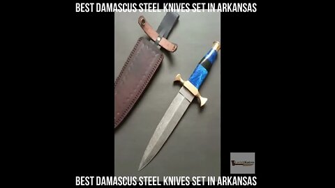 Best Damascus steel knives set in Arkansas #shorts #knives #Arkansas