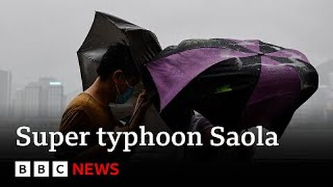 Super typhoon Saola moves closer to mainland China - BBC News