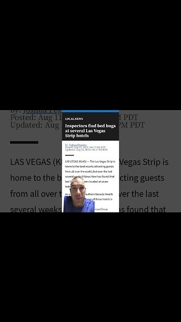 Bed Bugs Found at Las Vegas Strip Hotels