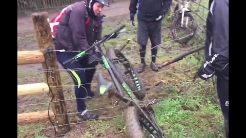 How Many Men Does It Take To Remove Bike From An Electric Fence