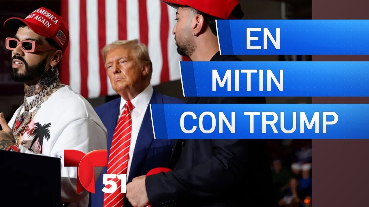 Anuel AA apoya a Trump en mitin y dice que es el mejor presidente