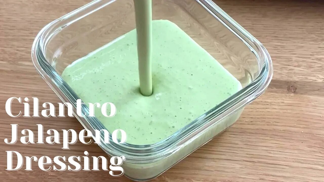 Creamy Spicy Garlic Cilantro Dressing #Shorts