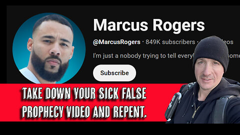 Daystar's Marcus Rodgers take down you video and repent.