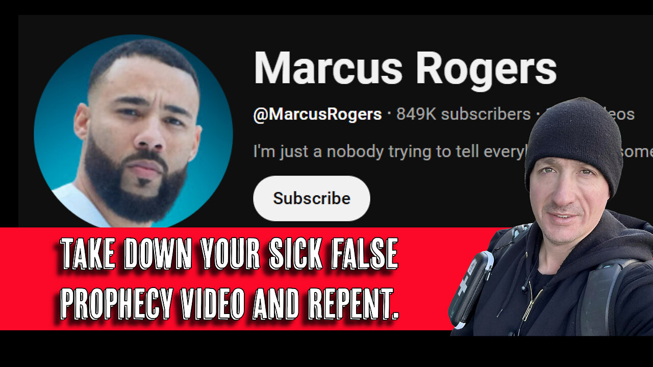 Daystar's Marcus Rodgers take down you video and repent.