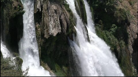 Deeply Relaxing Waterfall. 40 mins+ calming waterfall noise. Crashing Waves and Water.