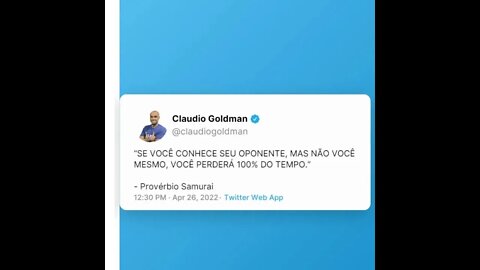 SE VOCÊ CONHECE SEU OPONENTE, MAS NÃO VOCÊ MESMO, VOCÊ PERDERÁ 100% DO TEMPO