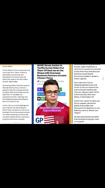 Victor Reacts: Its Time to IMPEACH Joe Biden! Devon Archer Set to Testify Before Congress!