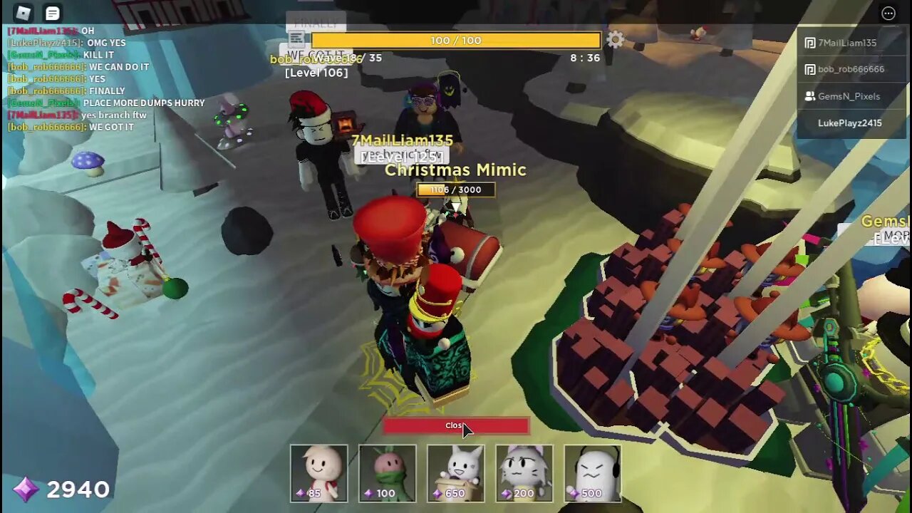 ROBLOX Tower Heroes - I got the Christmas Mimic!