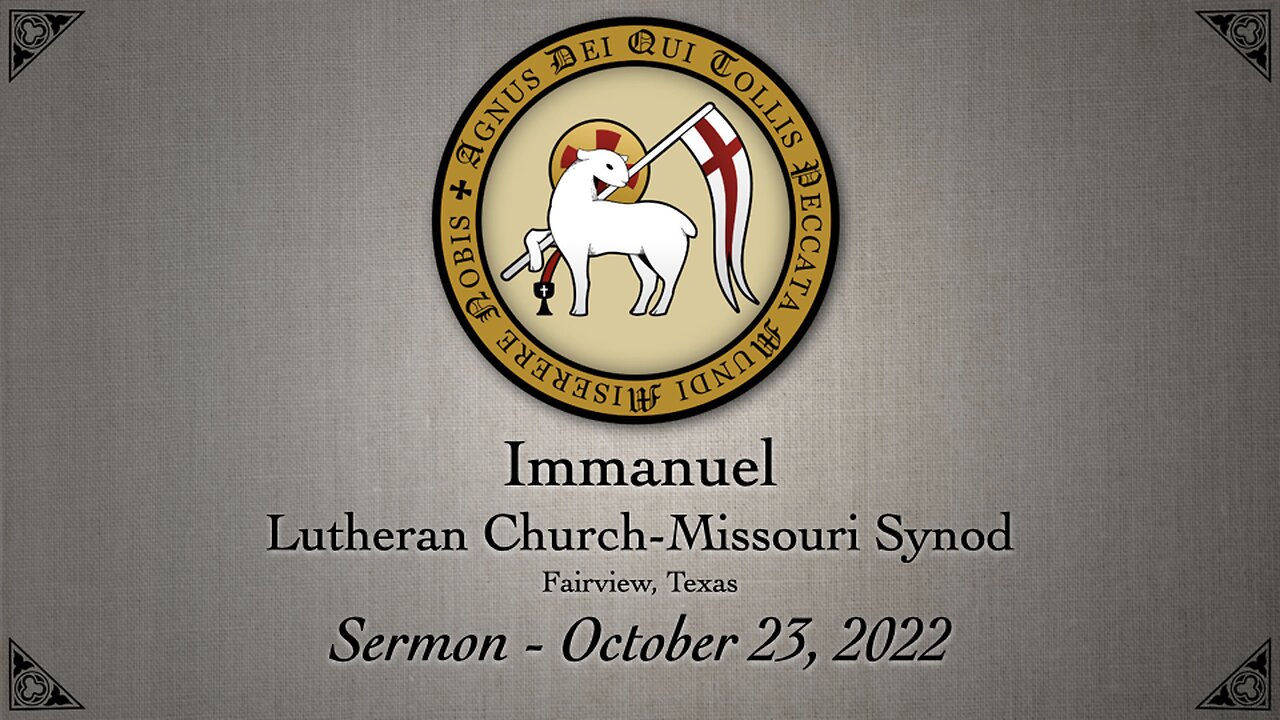 Sermon from October 23, 2022