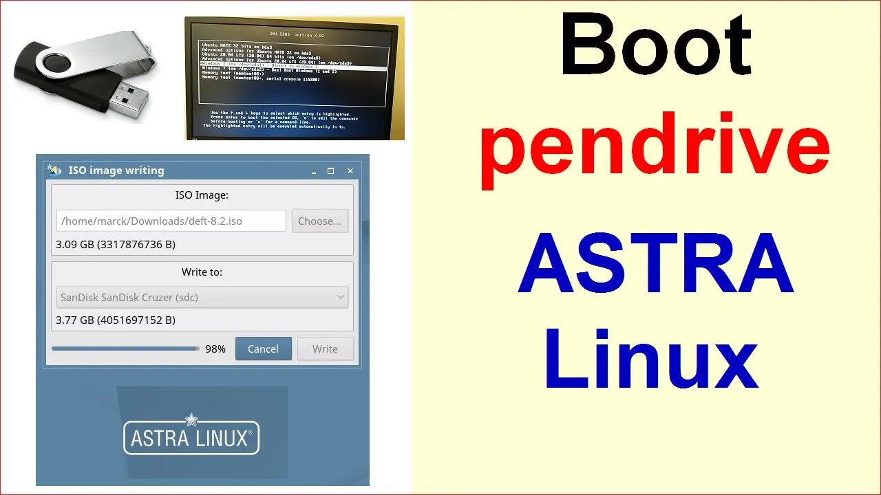 Como criar pendrive de boot no Astra Linux - How to creat a boot pendrive on Astra Linux