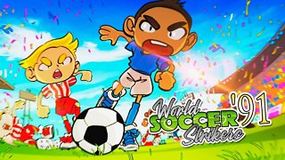 WORLD SOCCER STRIKERS '91 - Gameplay conferindo o game! Melhor que FIFA, PES e eFootball?! (PT-BR)