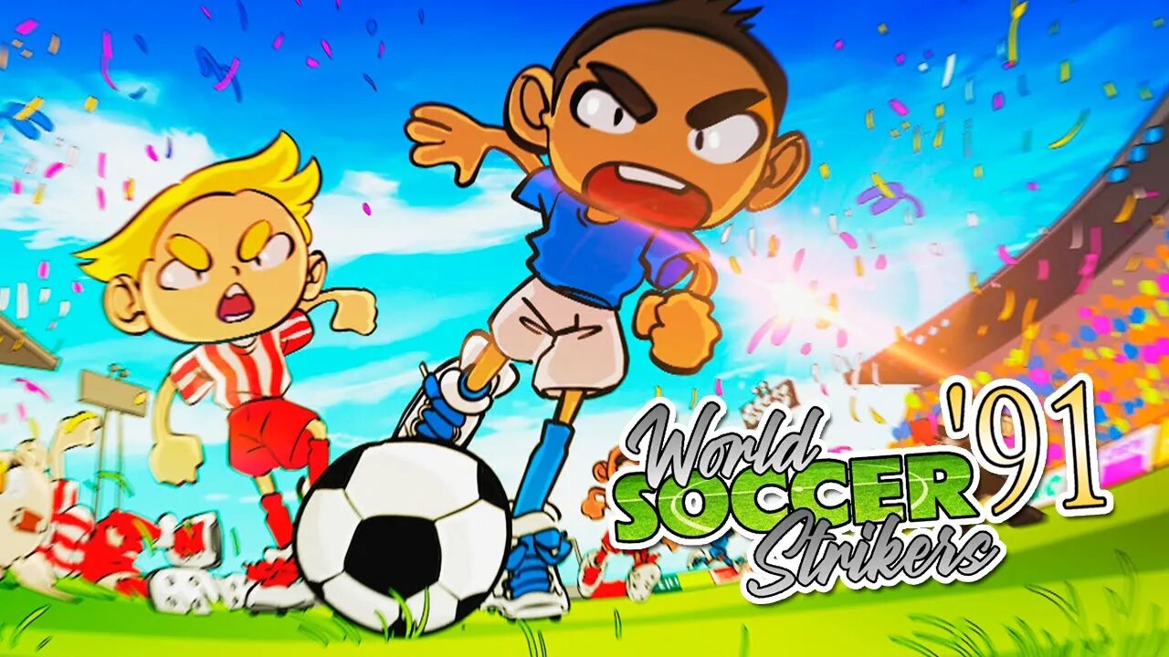 WORLD SOCCER STRIKERS '91 - Gameplay conferindo o game! Melhor que FIFA, PES e eFootball?! (PT-BR)