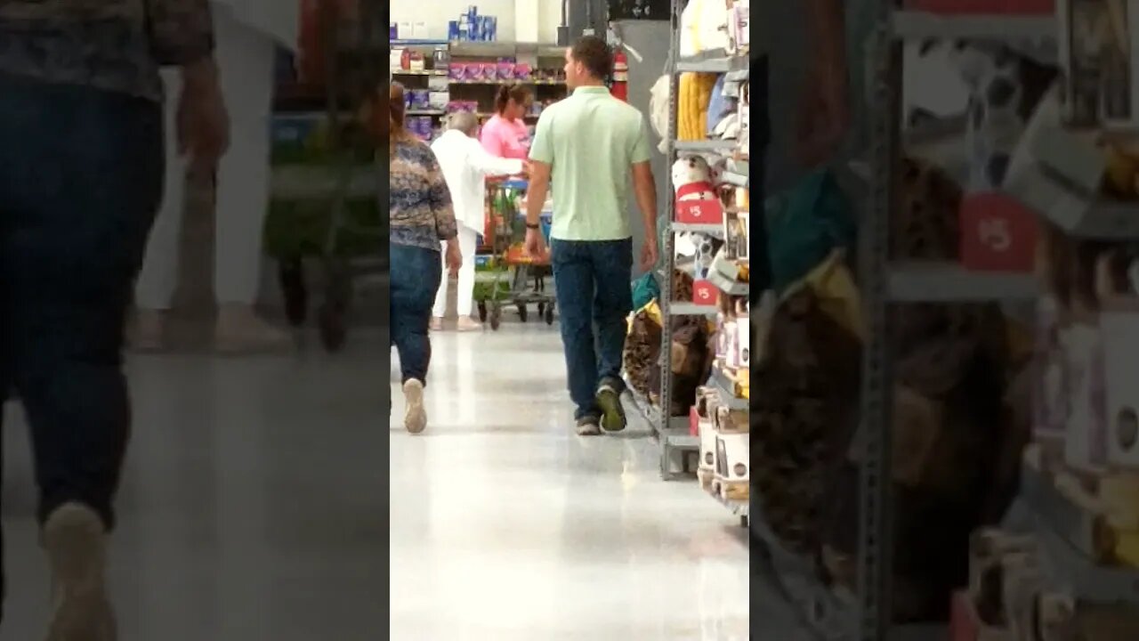 Gang Stalker in the green shirt who kept following me around fake FailMart. Walmart